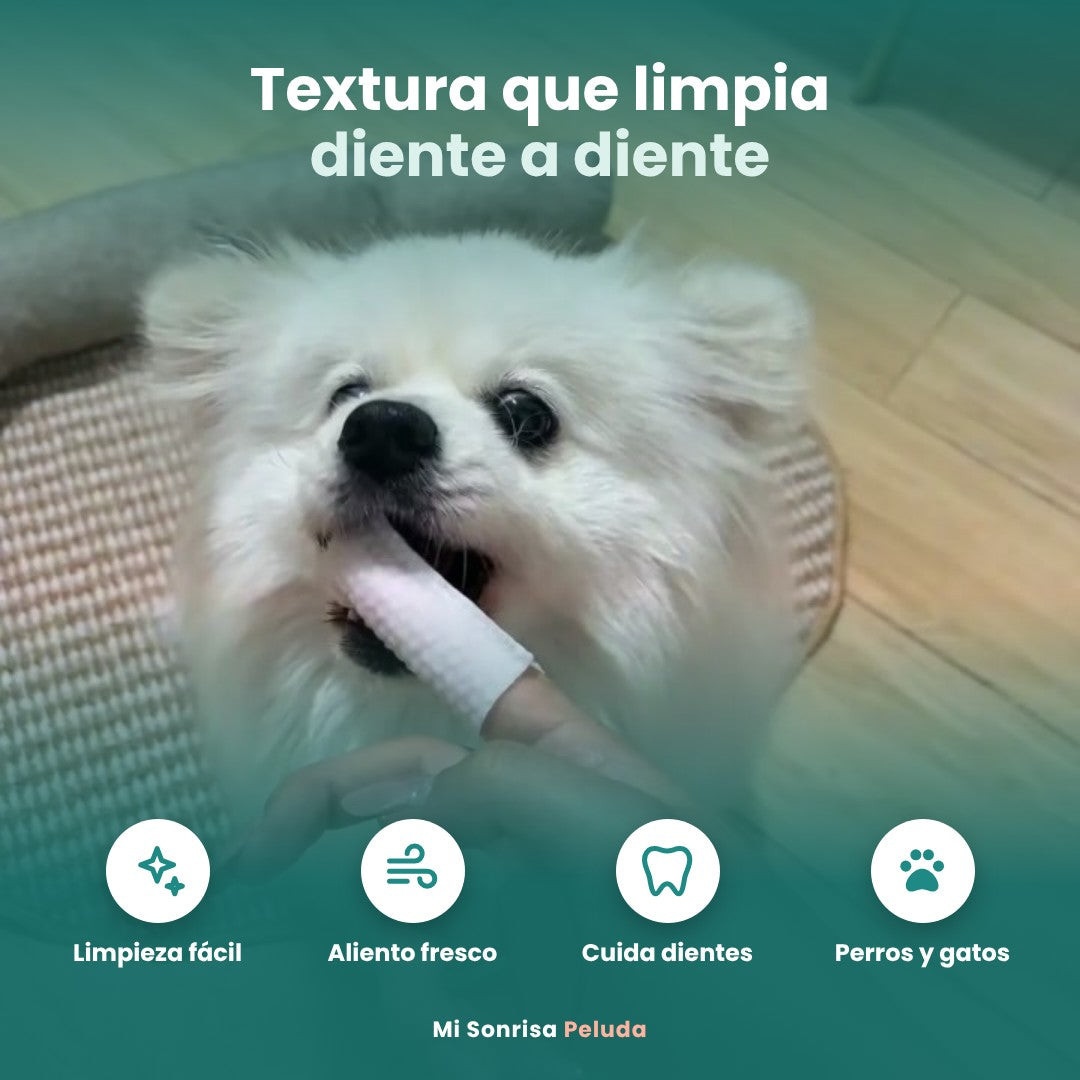 Toallitas Dentales de Dedo para Perros y Gatos