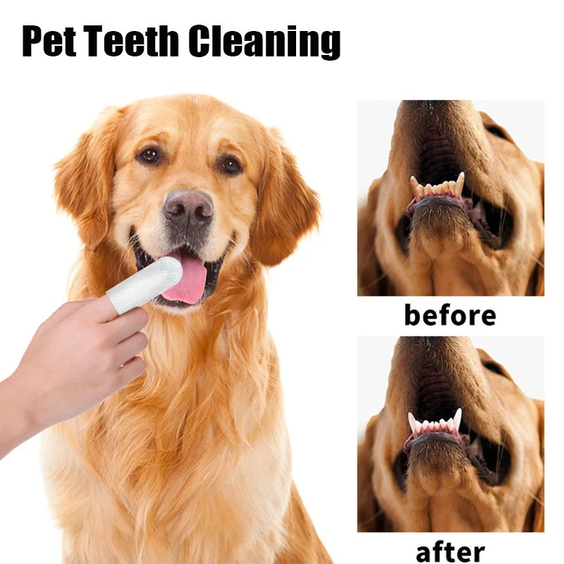 Toallitas Dentales de Dedo para Perros y Gatos