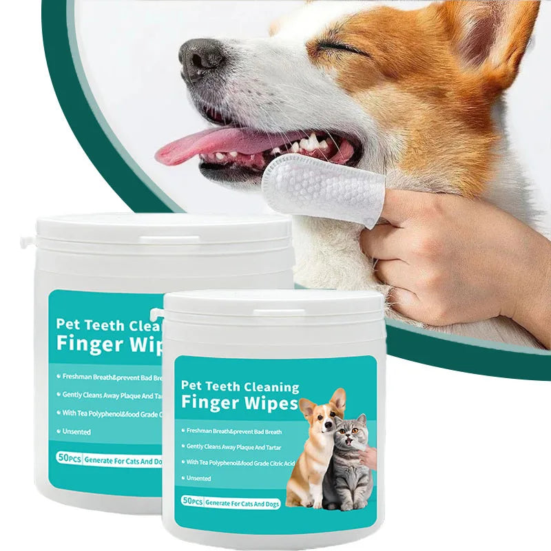 Toallitas Dentales de Dedo para Perros y Gatos